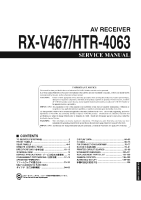 Yamaha RXV-467 - Service Manual 
